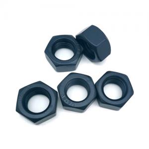 8 Grade Carbon Steel Black PTFE Coated Hex Head Nuts For OEM Service