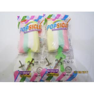 China 14g Popsicle Fruity Soft Candy Marshmallow With Mini Rainbow Stick supplier