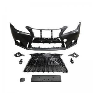 Black Modified Car Bumper For Lexus IS Old Style Change To New Style F-Sport Front Bar Body Kit