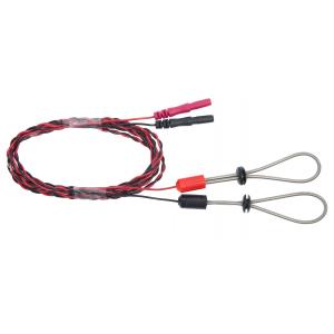 Resusable EMG Sensory Finger Loop Electrode , Twisted Pair Stimulation Electrode Blank-Red