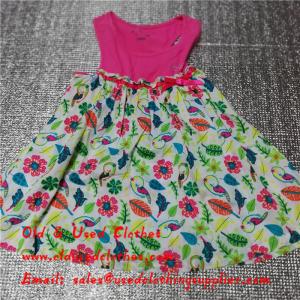 Summer Cotton Baby Flower Used Girls Dresses Second Hand Childrens Clothing