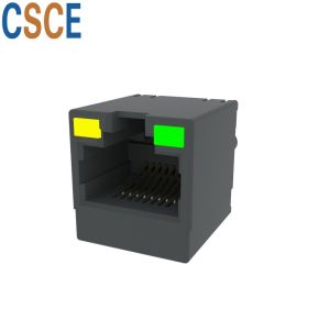 China 100Base - T RJ45 Jack modulaire/Ethernet Jack 1 port 180 degrés logeant PBT matériel supplier