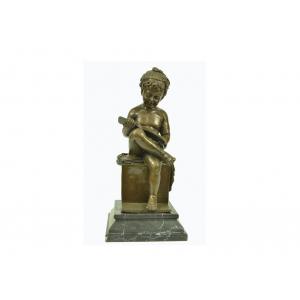 Home Decoration Antique Cast Iron Statues / Vintage Bronze Statues
