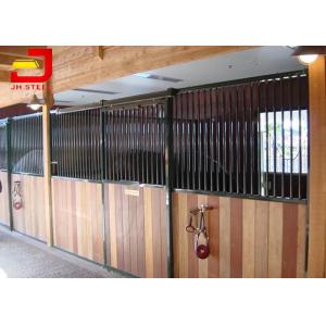Horse Riding Club Prefab Horse Stalls , Powder Coated Metal Horse Stalls