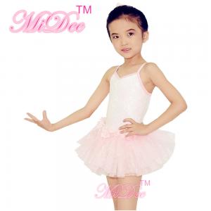 Waist Flowers Band Polyester Baby Pinky Tutu Dress Ballet Outfits For Girls