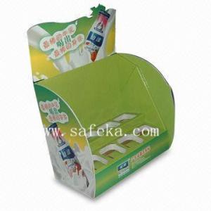 New Drinks POS Cardboard Counter display stand for promotion