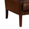 China Brown Vintage Genuine Leather With Solid Wood Frame For Home Office wholesale