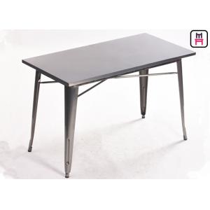 China Industrial Style Metal Commercial Restaurant Tables Tolix Metal Table For Tolix Chair supplier