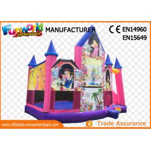 China Pink or White Commercial Inflatable Bouncy Castle / Inflatable Jumping Bouncer supplier