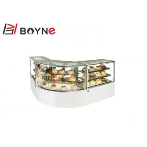Counter Top Cake Display Fridge Fan Shaped Compartment  Constructed Interior LED Lighting