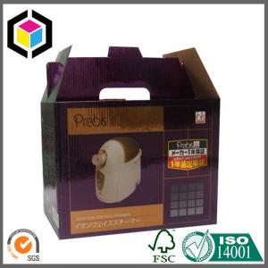 China Gable Top Corrugated Packaging Box; Handled Color Print Corrugated Paper Box supplier