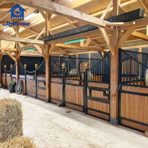 China Custom Horse Stable Stall Panels With Bamboo Infill Easy Assembly Portable Corral Fencing System wholesale