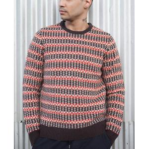 China 100 % Lambswool Jacquard Knit Sweater Fair Isle Floating For Male Striped supplier