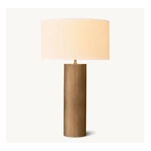 60W E26 Industrial Bedside Table Lamps With Handcrafted Solid Brass Base