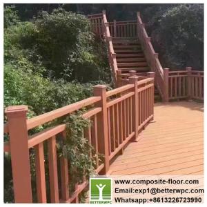 China WPC Handrail Post Outdoor Anti-Termites Waterproof Decorative Garden WPC Balcony Railing supplier