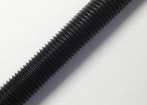 China 8.8 Grade Metric Carbon Steel Threaded Rod Black Color High Strength on sale 