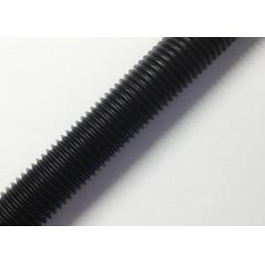 China 8.8 Grade Metric Carbon Steel Threaded Rod Black Color High Strength supplier