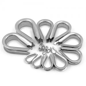 Chicken Heart Shaped Tube Thimble Ring Stainless Steel For Wire Rope Loop Accessories