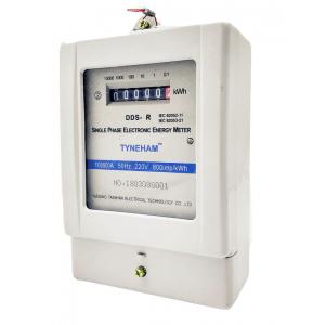 LCD Single Phase Watt Hour Meter , Transparent Cover Kwh Meter Digital 1 Phase