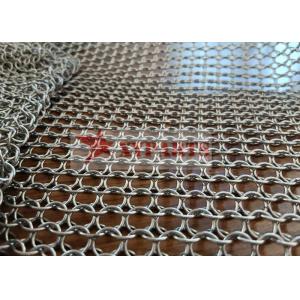 Metal Primary Color Stainless Steel Ring Mesh Curtain For Staircases Isolation