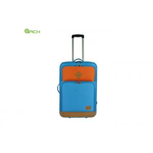 China Two Pockets 600D Polyester Trolley Soft Sided Luggage supplier