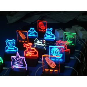 China RGB clear acrylic gift led edgelit sign board for decoration supplier