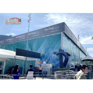 China Double PVC Fabric Cube Structure Tent 25x50m With 8m Height For Van Gogh Art Exhibition supplier