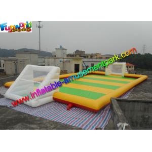 Sewed Inflatable Sports Games Soapy Football Field 20m X 10m