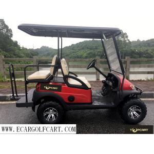 China Red 4 Seater Golf Buggy , Off Road Electric Golf Cart With Steel Front Bumper supplier