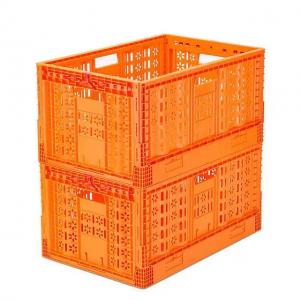 PP Stackable Foldable Mesh Box Plastic Transport Crate for Supermarket Collapsible Vegetable Plastic Basket