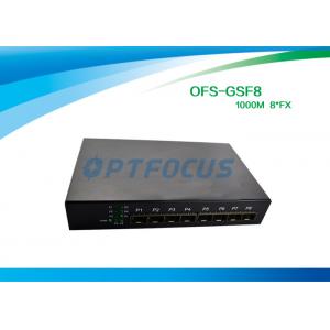 SFP 8 Port Fiber Optic Ethernet Switch 100mbps , Full Duplex Switch Dual Mode