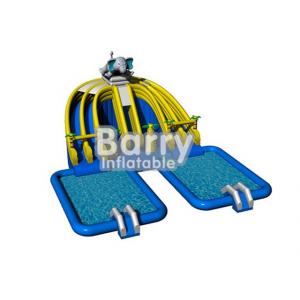China professional animal inflatable mobile water park , outdoor amusement park rides with 2 swimming pools supplier