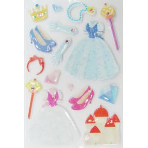 Lovable 3D Princess Kawaii Puffy Stickers For Mobile Phone Rotary Printing Type