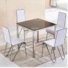 Stylish Glass Top Dining Room Table , Tempered Glass Top Dinette Sets square