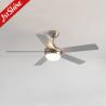 China Dual-Style Ceiling Fan With Light And Reversible Black & Silver Blades Remote Control wholesale