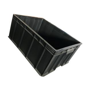Reusable Black 1.9Kg Durable Plastic Moving Crate 54*42 Anti Static PE