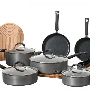 Durable Aluminum Cookware Set With Handle Non-Stick Coating