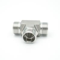 China Brand New Stainless Steel Equal Tees Male Tube Adapters For Hydraulic Fittings on sale