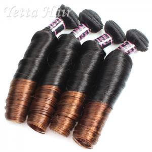 China Colored Ombre Indian Human Hair Weave Egg Curl No Any Bad Smell supplier