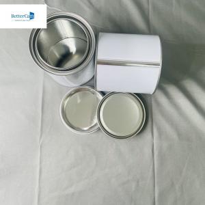 China 0.28mm Thickness White Round Paint Tin Cans With Triple Tight Cover 1 Liter Square Empty Tin Can supplier