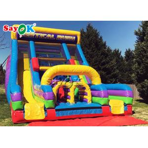 Big Inflatable Slide Entertainment  Inflatable Bouncer Slide For Theme Parks /  Square Childrens Inflatable Slide