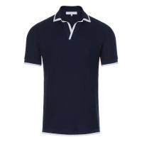 China Dark Blue Mens Trendy T Shirts V Neck Collar Fabric Weight 180 Grams Customized Logo on sale