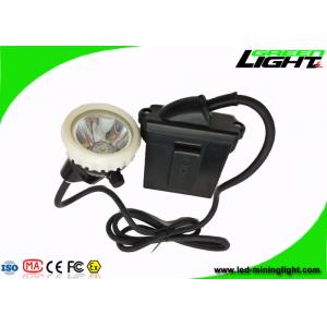 China PC Body Led Miners Cap Lamp Headlight 10000lux Rechargeable Flame Resisitant supplier