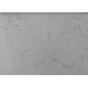 Home Decorate Quartz Stone Countertops Flat / Eased Eedge White Mirror Fleck