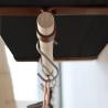 China As your request 45X20 Black Pu Brown Leather Strap Wall Floating Shelf Wood Shelf Modern wholesale