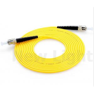 China ST - ST Single Mode SX Optical Fiber Patch Cord Yellow PVC / LSZH 2.0 Patch Cable supplier