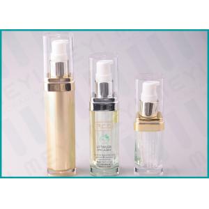 Square Acrylic Cosmetic Pump Bottle 15 ML 20 ML 30 ML For Lotion And Essence