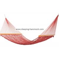 China 13 ' Portable Garden Deluxe Polyester Rope Hammock , Red Extra Large Rope Hammock on sale