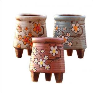 China Korean garden pot flower decor hand-painted ceramic flower pots supplier