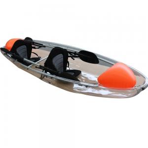 China Factory wholesale 2 person Fishing Clear Inflatable Kayak 2 Person Transparent Kayaks with Paddles supplier